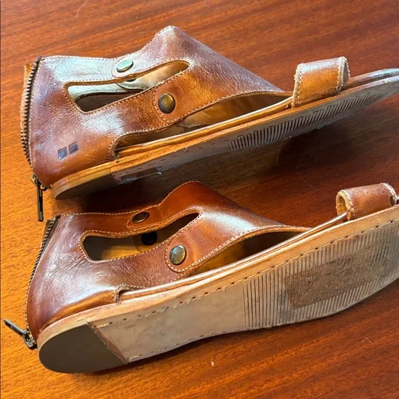 BED|STU Brown Leather Cutout Open-Toe Sandals - Picture 3 of 7